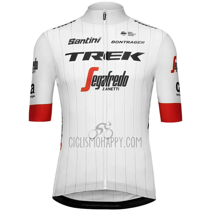 Trek Segafredo Cycling Jersey Bib Short 2018 Short Sleeve Tour de France White Red